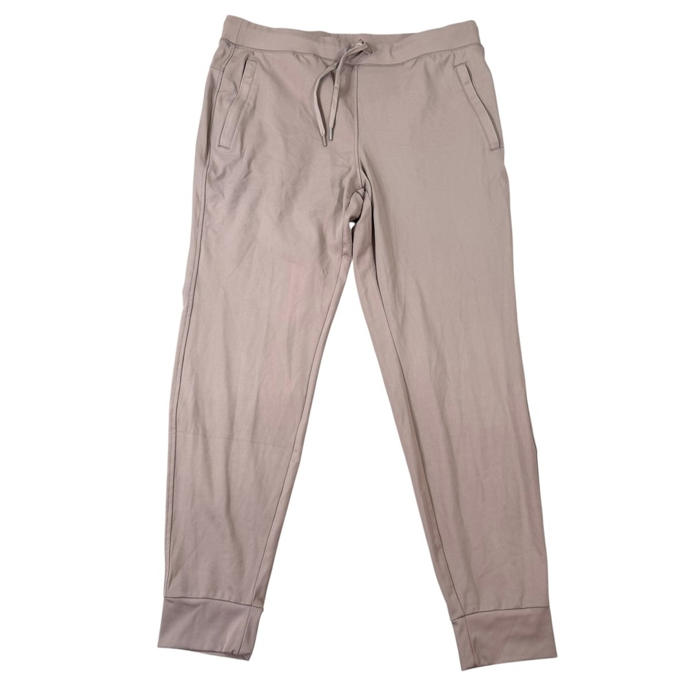 Yogalicious Womens Lux Avenue Jogger Taupe Brown Drawstring Pants Size L